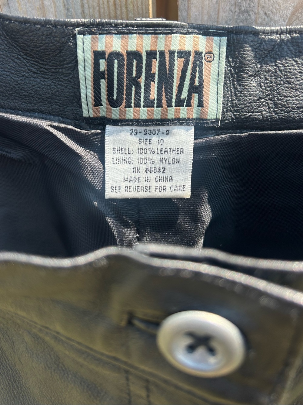 Forenza Vintage Black Leather Pants - Size 10